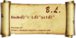 Bednár László névjegykártya