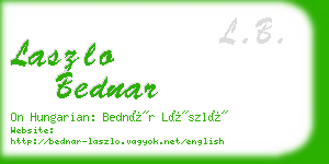 laszlo bednar business card